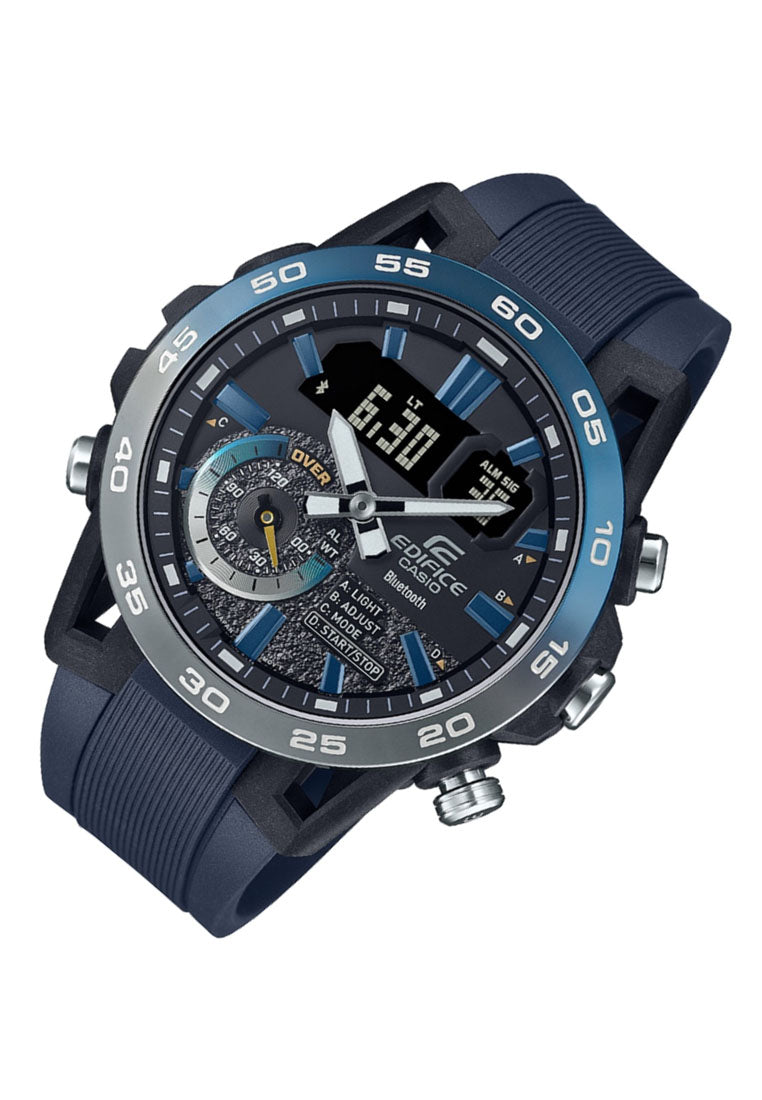 Casio Edifice ECB-40NP-1A Digital Analog Rubber Strap Watch For Men-Watch Portal Philippines