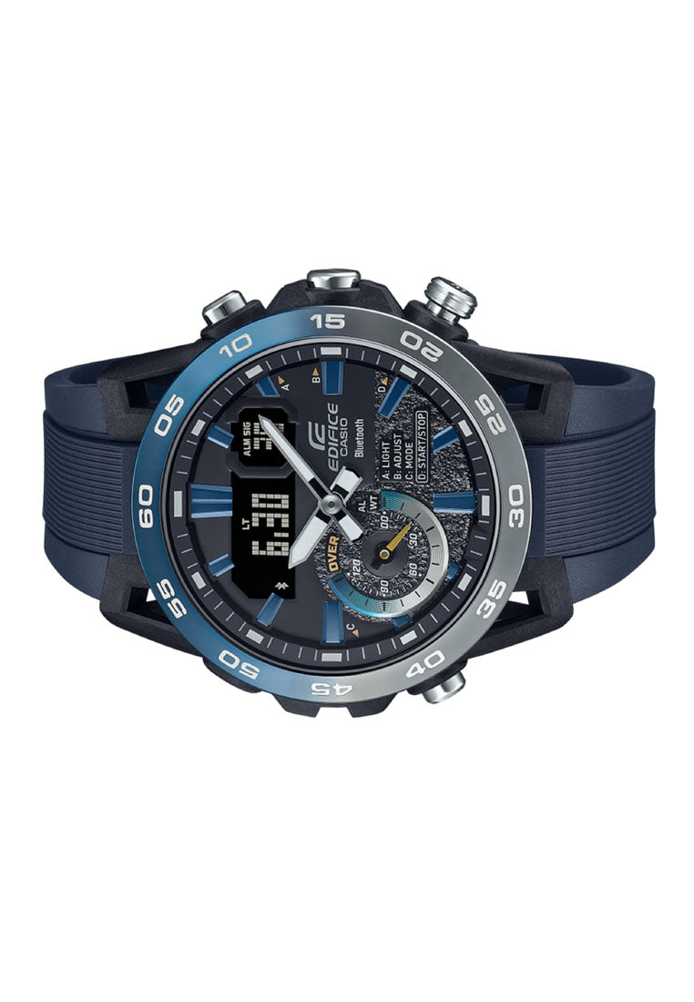 Casio Edifice ECB-40NP-1A Digital Analog Rubber Strap Watch For Men-Watch Portal Philippines