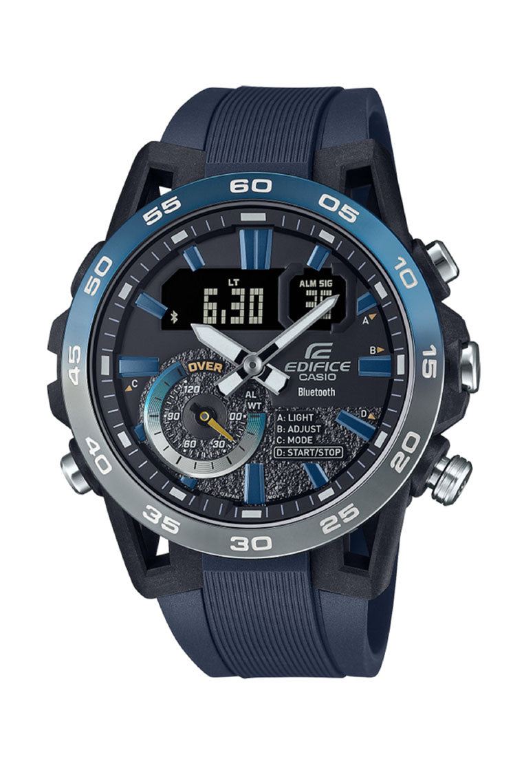 Casio Edifice ECB-40NP-1A Digital Analog Rubber Strap Watch For Men-Watch Portal Philippines
