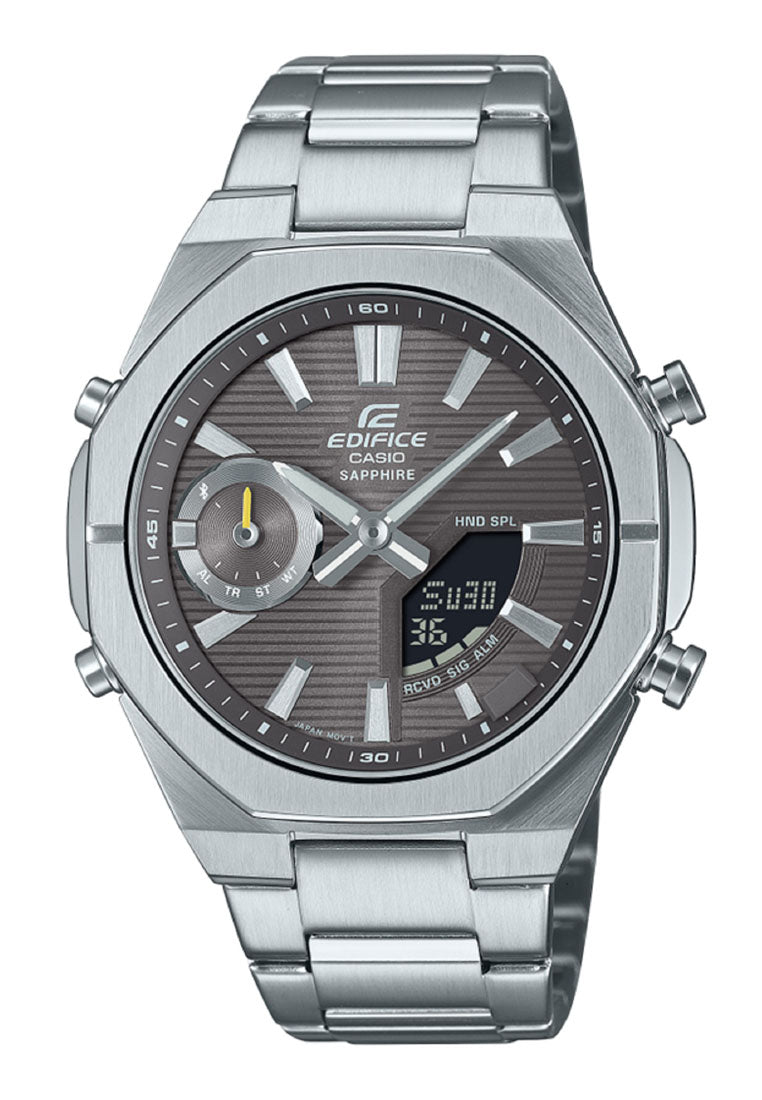 Casio Edifice ECB-S10D-8A Digital Analog Stainless Steel Strap Watch For Men-Watch Portal Philippines