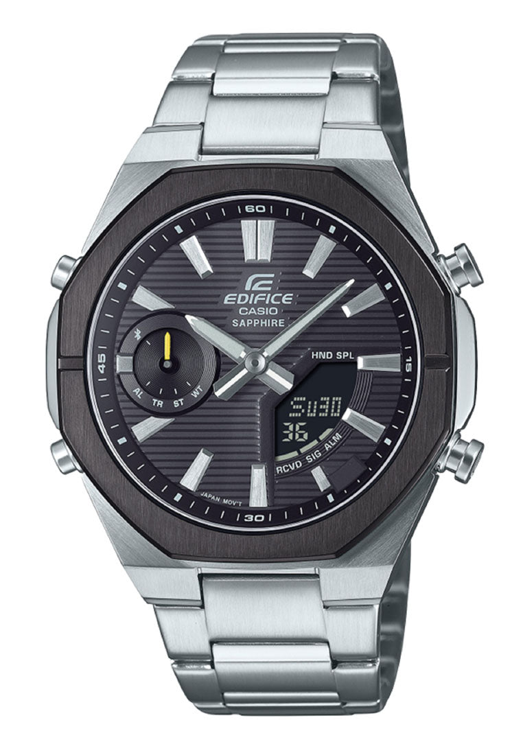 Casio Edifice ECB-S10DB-1A Digital Analog Stainless Steel Strap Watch For Men-Watch Portal Philippines