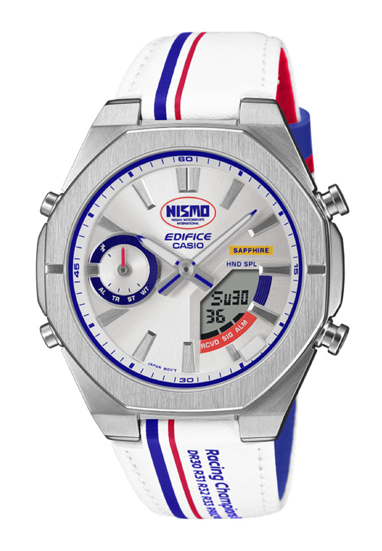 Casio Edifice ECB-S10NIS-7A "NISMO NISSAN" Digital Analog Leather Strap Smart Watch for Men-Watch Portal Philippines