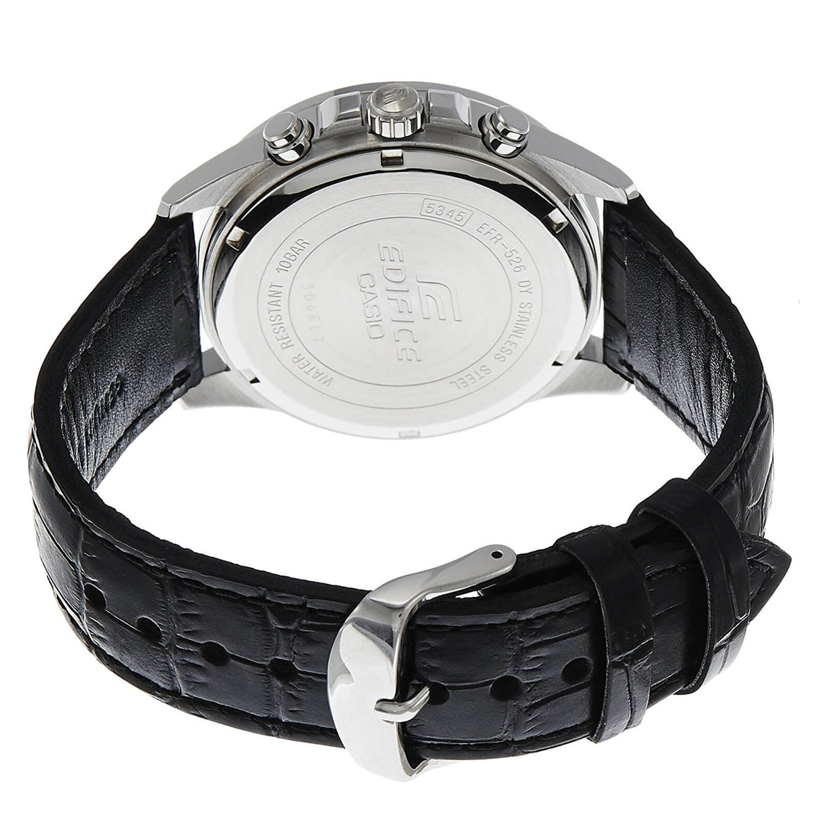 Casio Edifice EFR-526L-1A Chronograph Leather Strap Watch For Men-Watch Portal Philippines