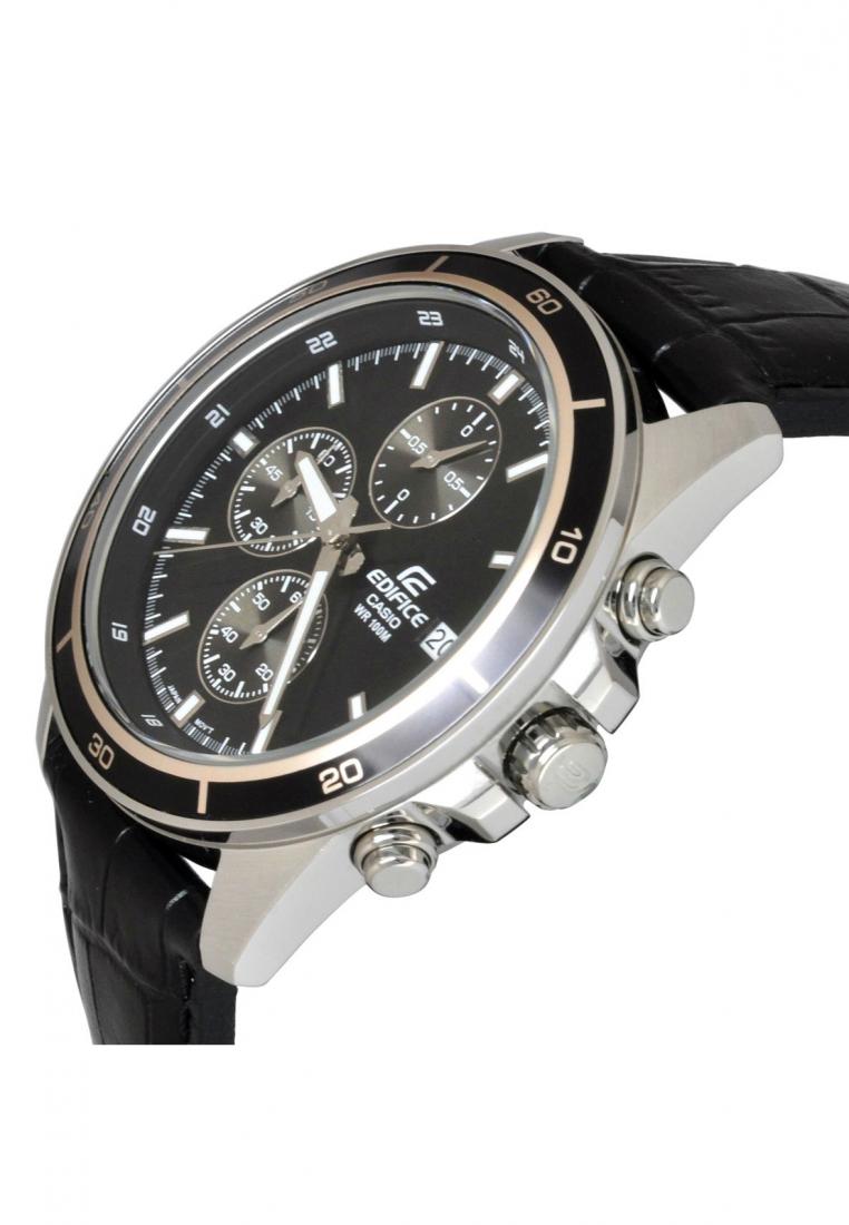 Casio Edifice EFR-526L-1A Chronograph Leather Strap Watch For Men-Watch Portal Philippines