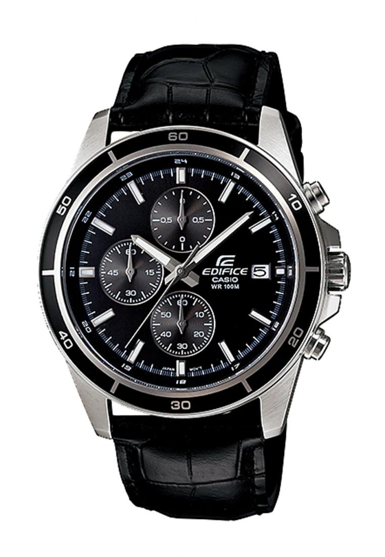 Casio Edifice EFR-526L-1A Chronograph Leather Strap Watch For Men-Watch Portal Philippines