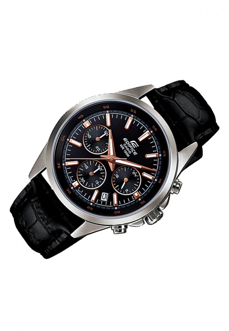 Casio Edifice EFR-527L-1A Chronograph Leather Strap Watch For Men-Watch Portal Philippines