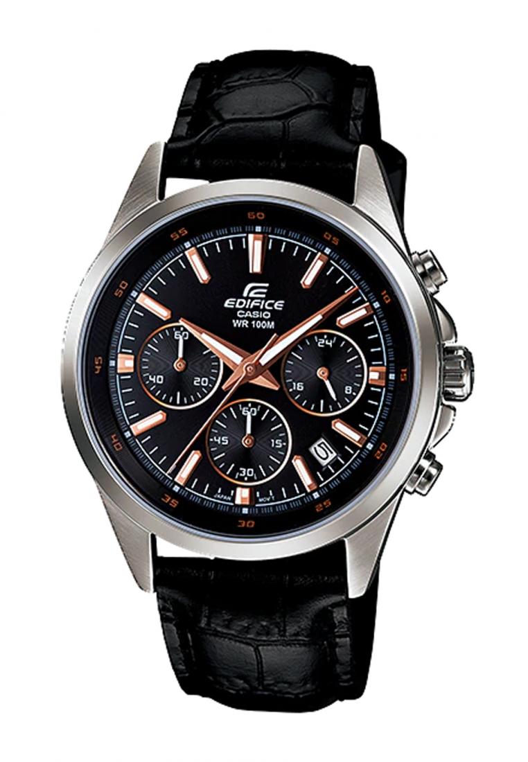 Casio Edifice EFR-527L-1A Chronograph Leather Strap Watch For Men-Watch Portal Philippines