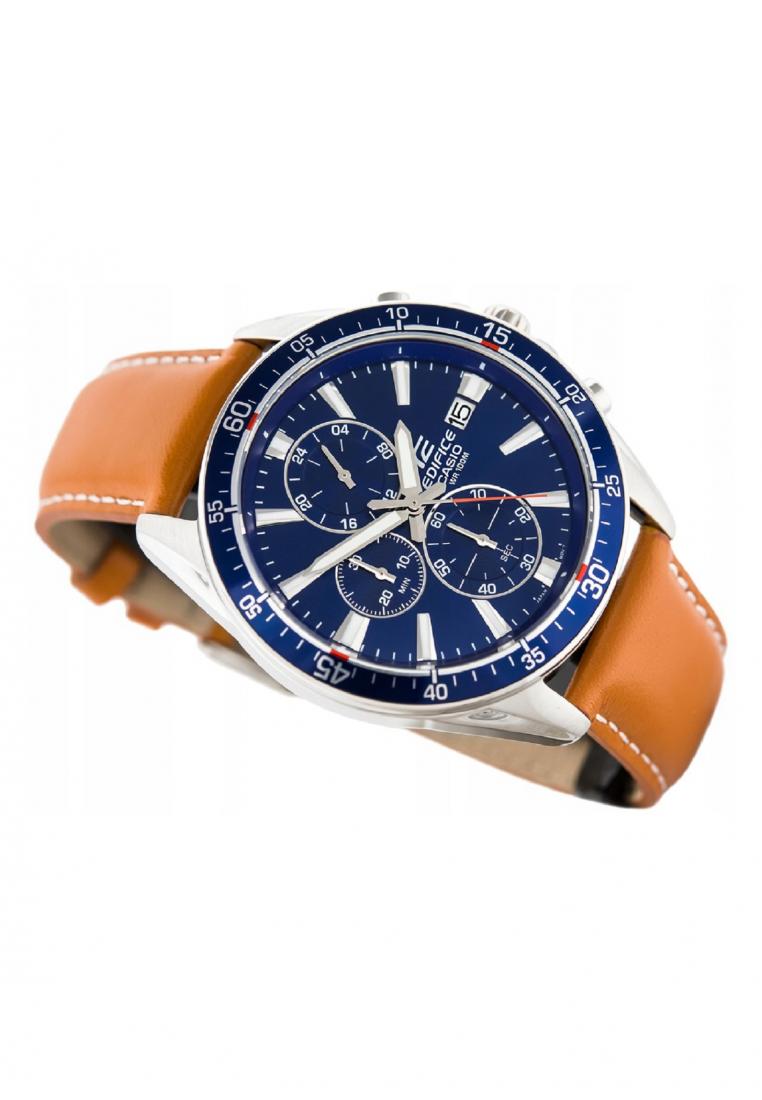Casio Edifice EFR-546L-2A Chronograph Leather Strap Watch For Men-Watch Portal Philippines
