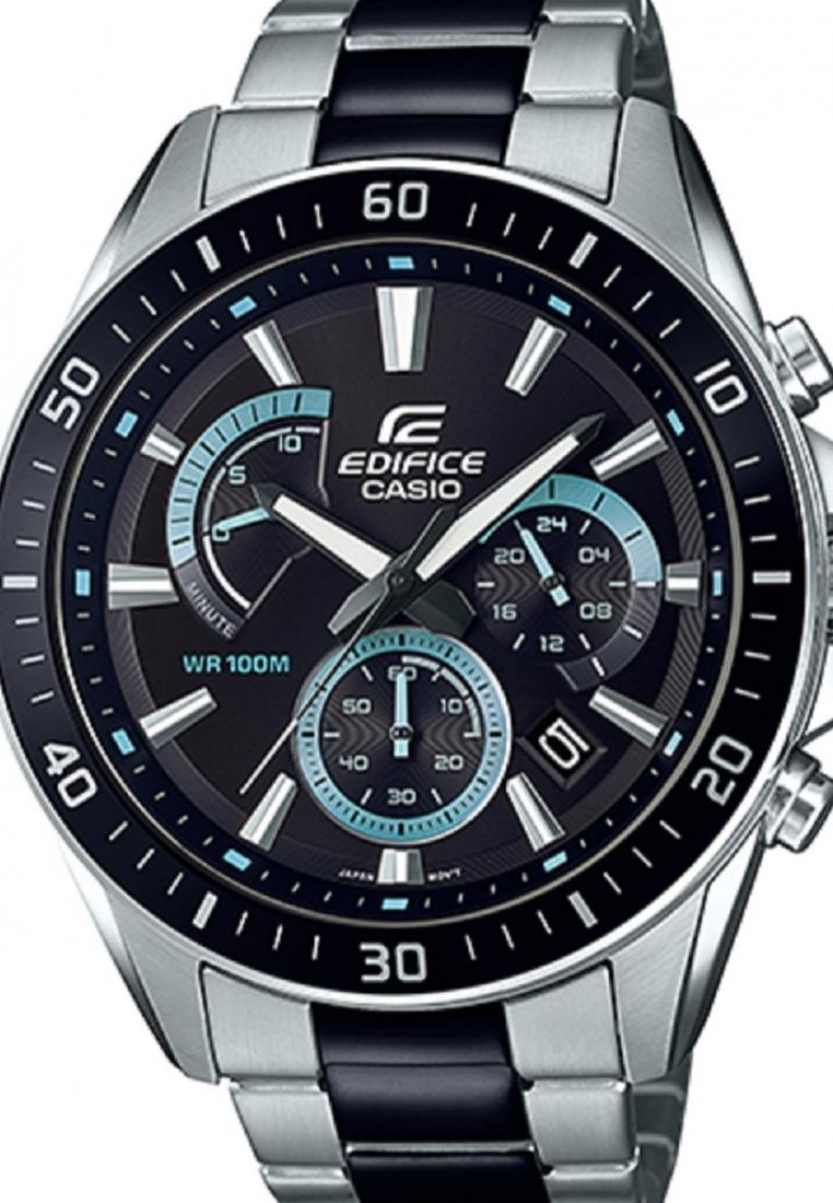 Casio Edifice EFR-552SBK-1A Chronograph Stainless Steel Strap Watch For Men-Watch Portal Philippines