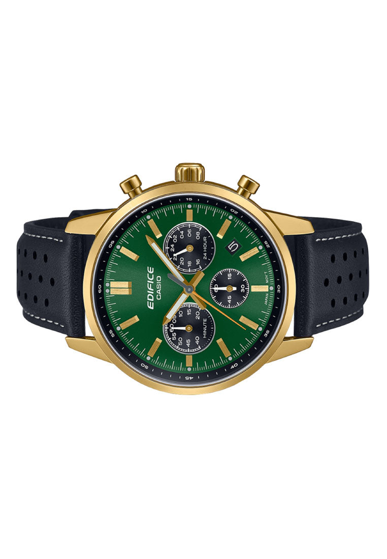 Casio Edifice EFR-575CL-3A Chronograph Leather Strap Watch For Men-Watch Portal Philippines