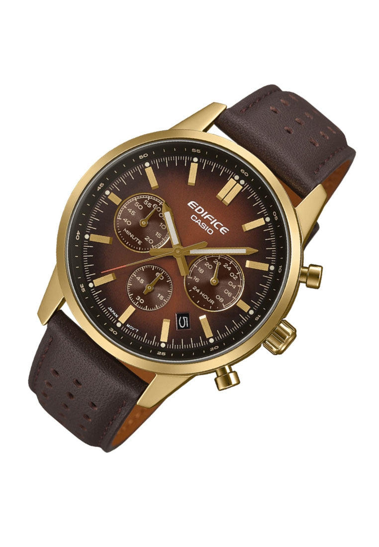 Casio Edifice EFR-575CL-5ADF Leather Strap Analog Watch for Men-Watch Portal Philippines