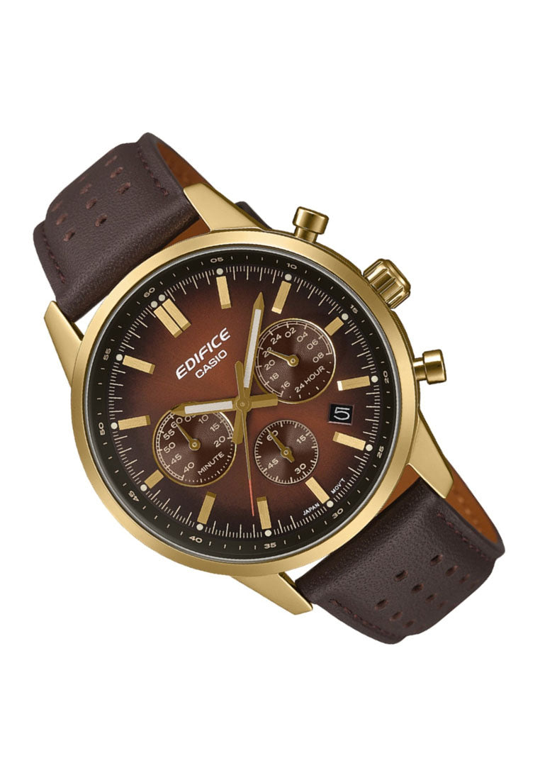 Casio Edifice EFR-575CL-5ADF Leather Strap Analog Watch for Men-Watch Portal Philippines