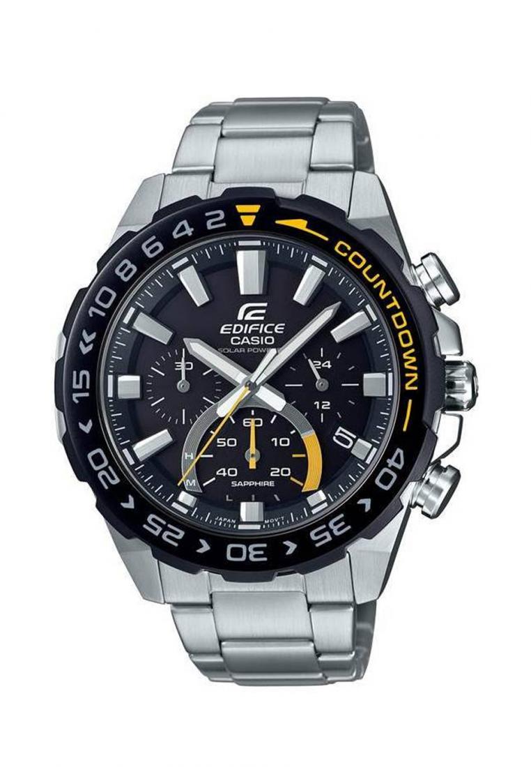 Casio Edifice EFS-S550DB-1A Solar Chronograph Stainless Steel Strap Watch For Men-Watch Portal Philippines