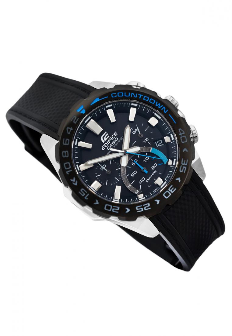 Casio Edifice EFS-S550PB-1A Solar Chronograph Rubber Strap Watch For Men-Watch Portal Philippines