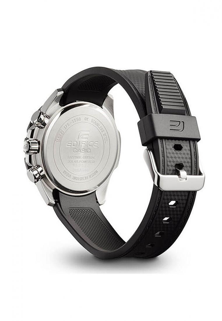 Casio Edifice EFS-S550PB-1A Solar Chronograph Rubber Strap Watch For Men-Watch Portal Philippines