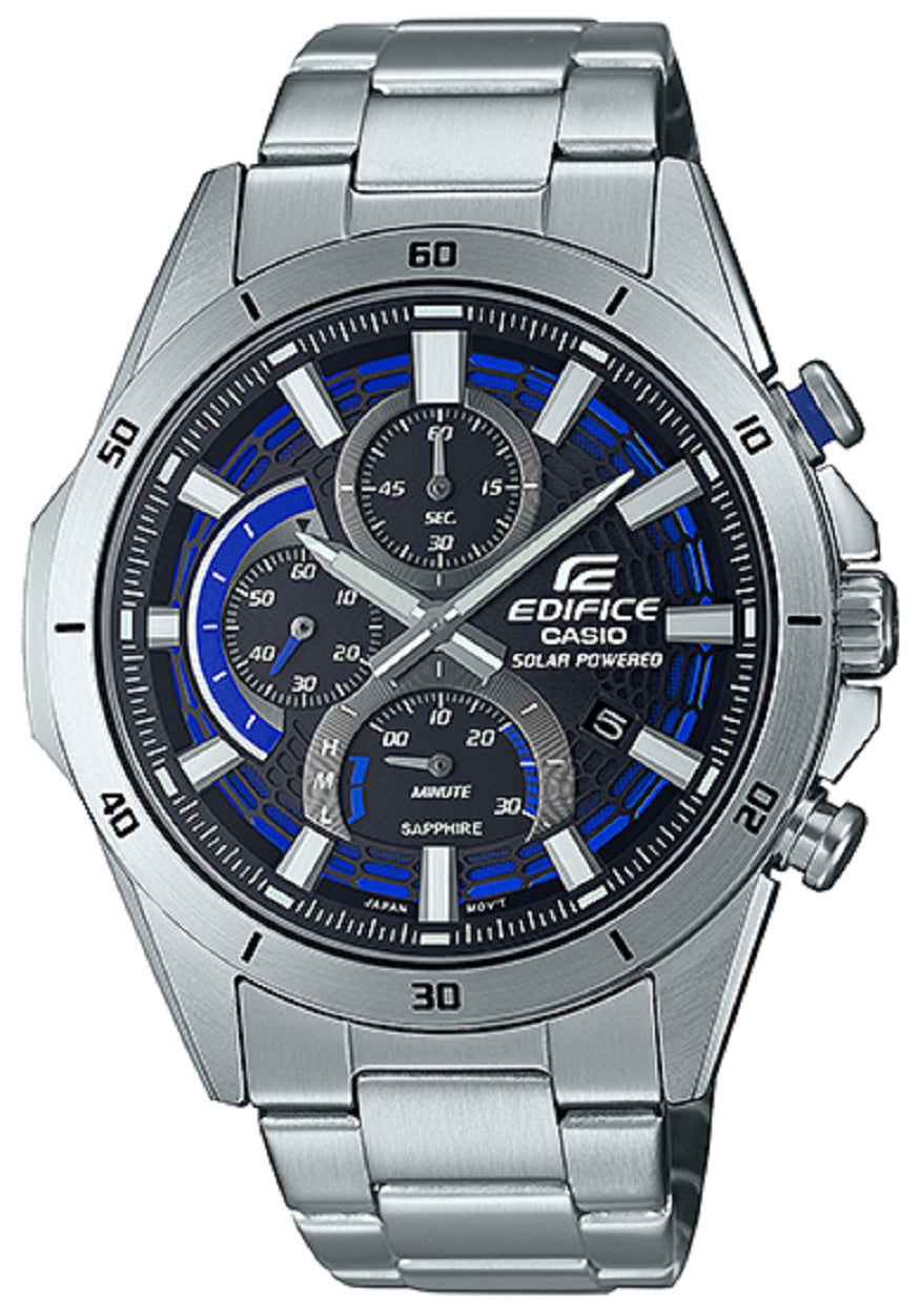 Casio Edifice EFS-S610D-1A Solar Chronograph Stainless Steel Strap Watch For Men-Watch Portal Philippines