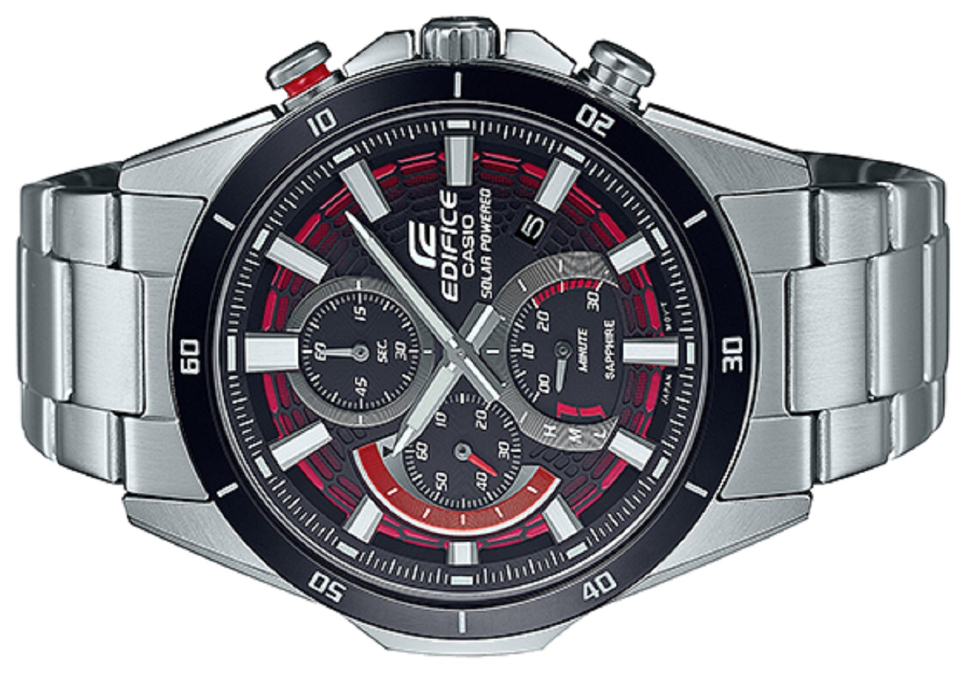 Casio Edifice EFS-S610DB-1A Solar Chronograph Stainless Steel Strap Watch For Men-Watch Portal Philippines