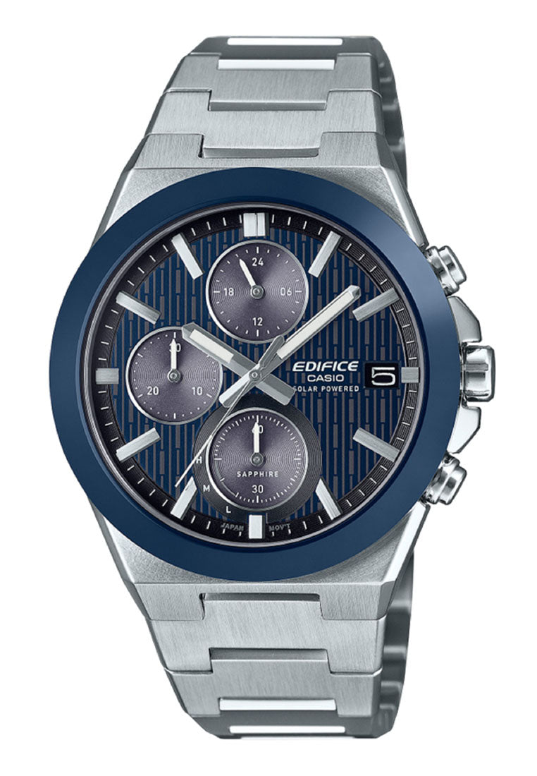Casio Edifice EFS-S650D-2A Chronograph Stainless Steel Strap Solar Watch for Men-Watch Portal Philippines