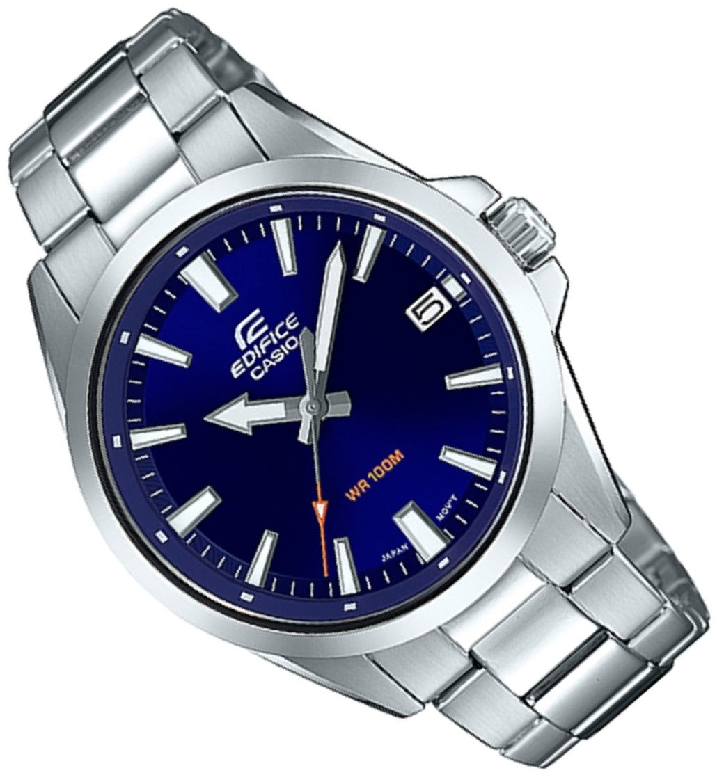 Casio Edifice EFV-100D-2A Analog Stainless Steel Strap Watch For Men-Watch Portal Philippines