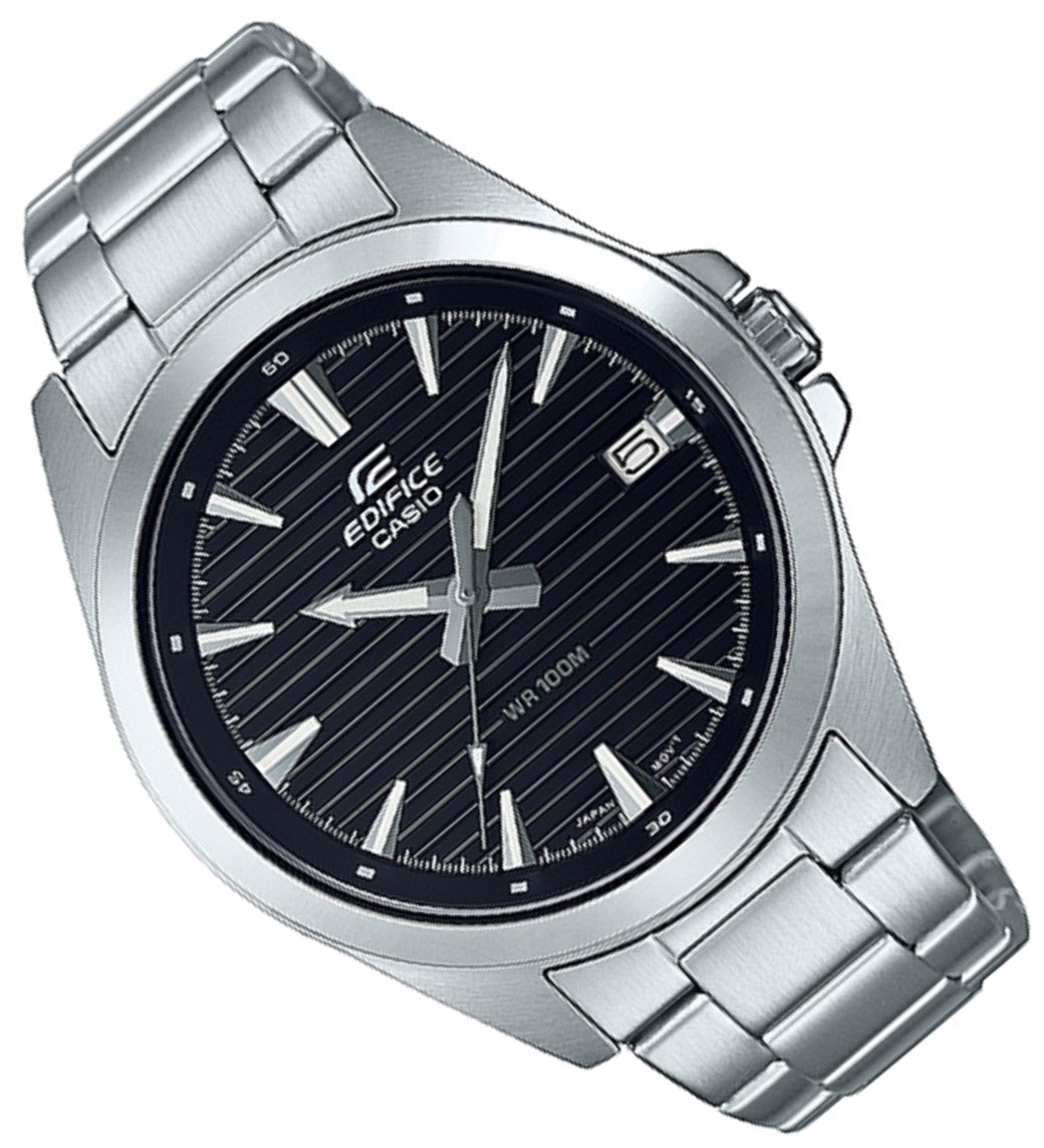 Casio Edifice EFV-140D-1A Analog Stainless Steel Strap Watch For Men-Watch Portal Philippines