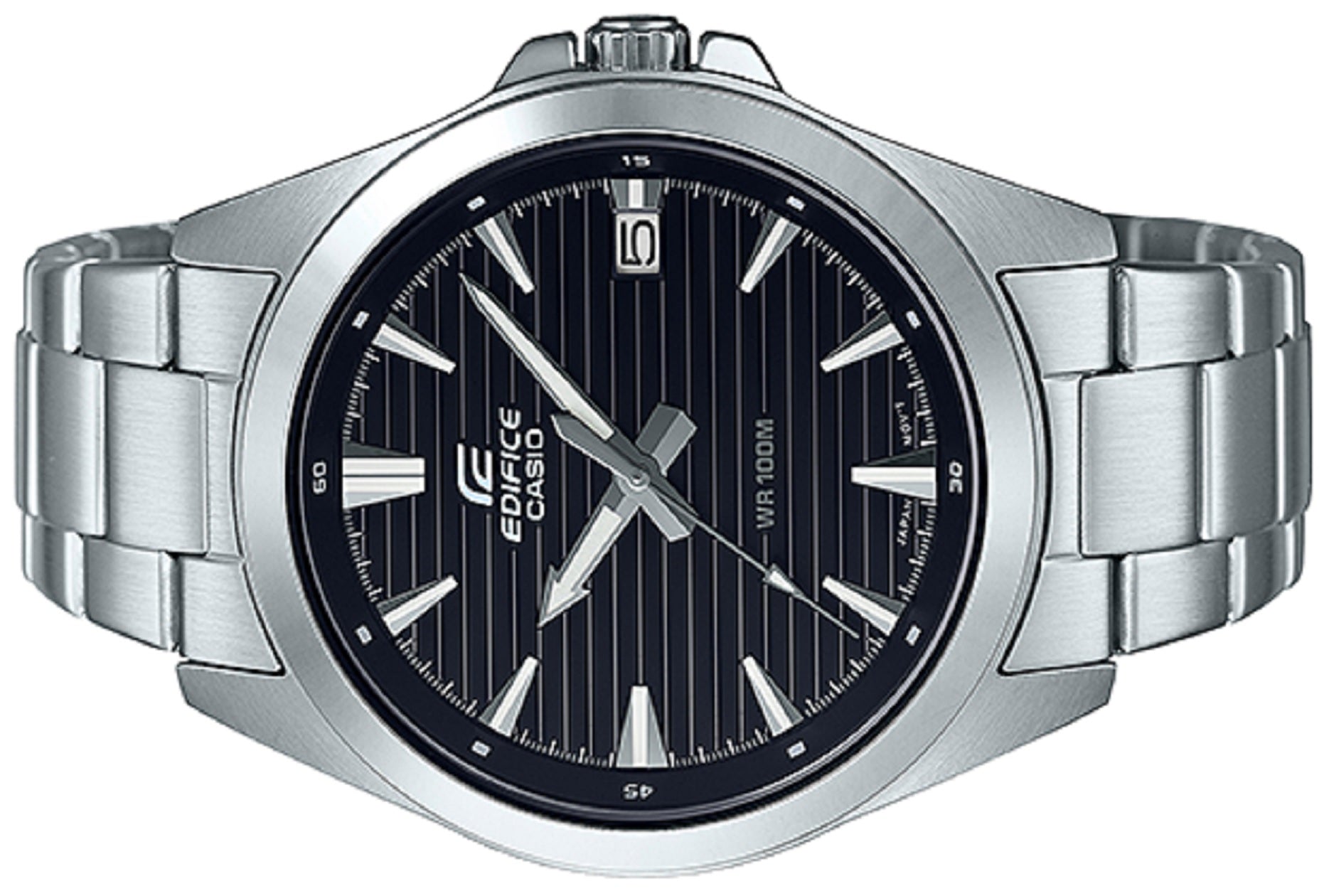 Casio Edifice EFV-140D-1A Analog Stainless Steel Strap Watch For Men-Watch Portal Philippines