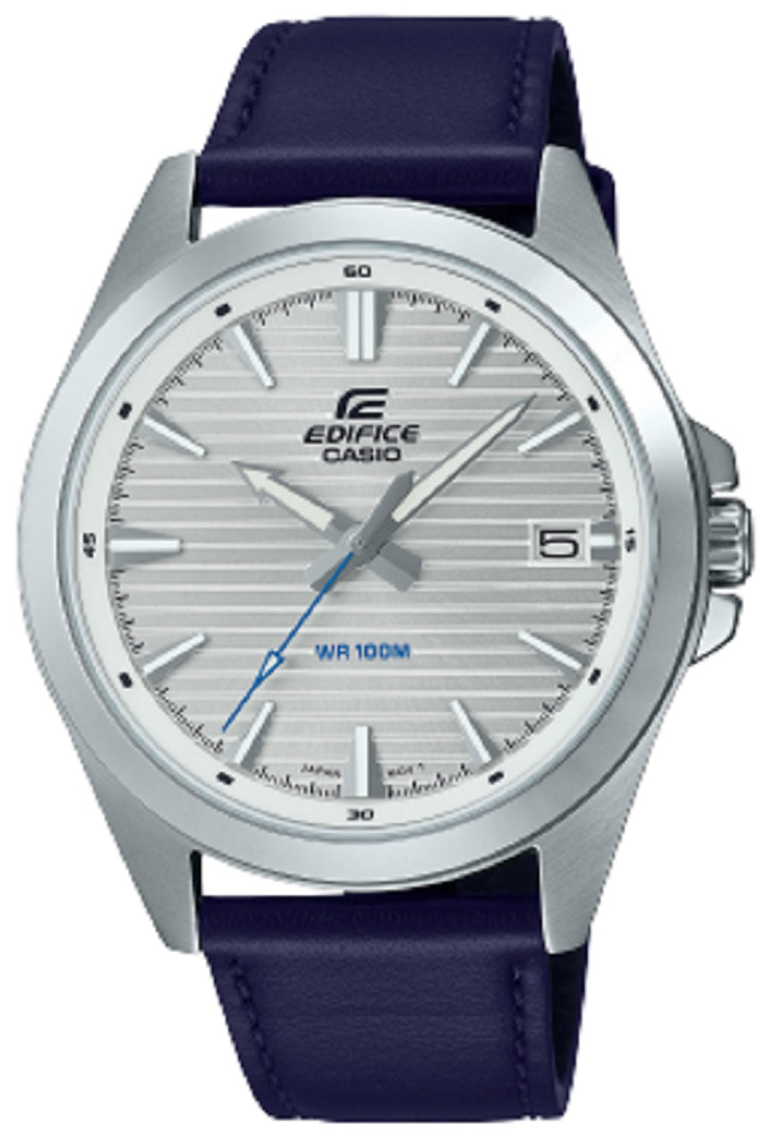 Casio Edifice EFV-140L-7A Chronograph Leather Strap Watch For Men-Watch Portal Philippines