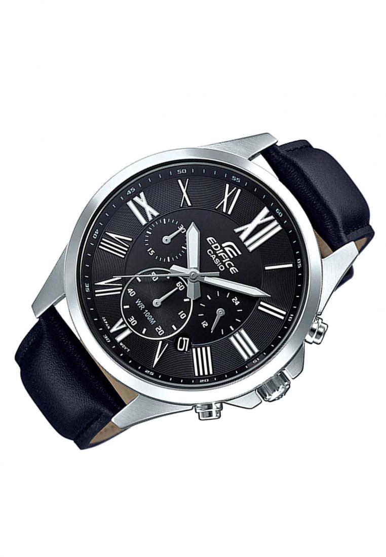 Casio Edifice EFV-500L-1A Chronograph Leather Strap Watch For Men-Watch Portal Philippines