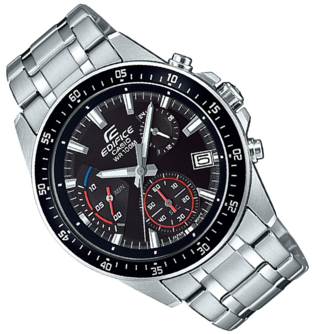 Casio Edifice EFV-540D-1A Chronograph Stainless Steel Strap Watch For Men-Watch Portal Philippines