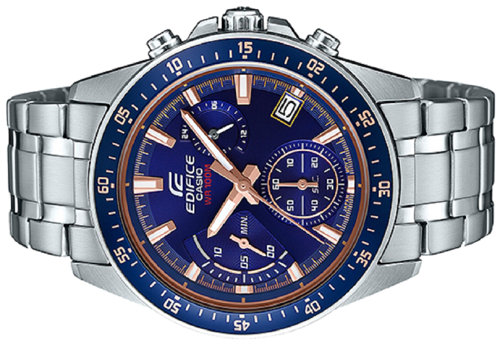 Casio Edifice EFV-540D-2A Chronograph Stainless Steel Strap Watch For Men-Watch Portal Philippines