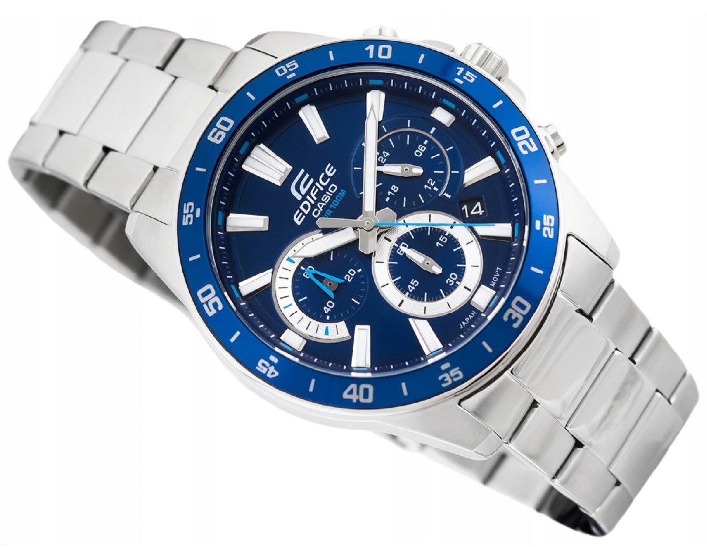Casio Edifice EFV-570D-2A Chronograph Stainless Steel Strap Watch For Men-Watch Portal Philippines
