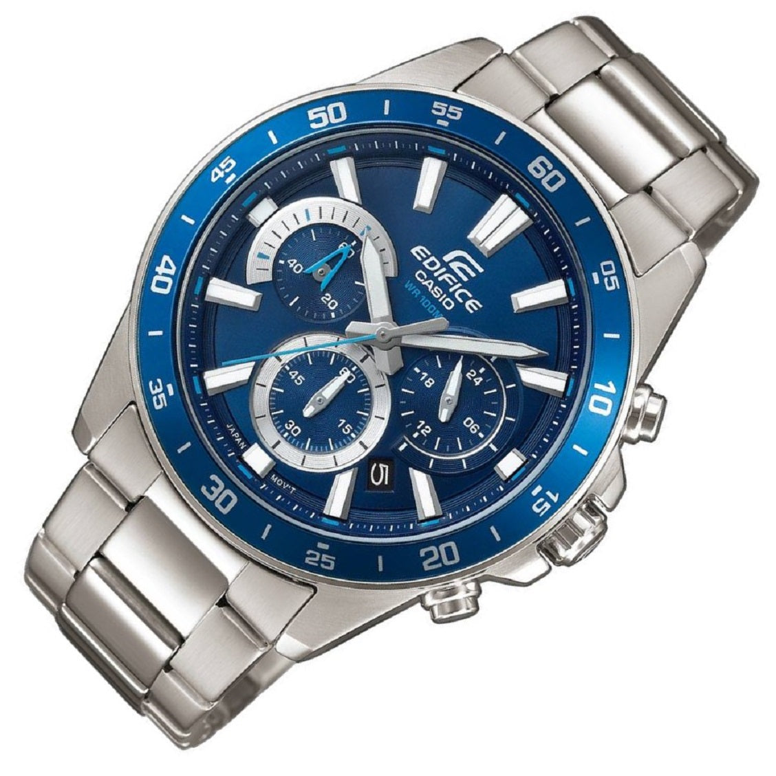 Casio Edifice EFV-570D-2A Chronograph Stainless Steel Strap Watch For Men-Watch Portal Philippines