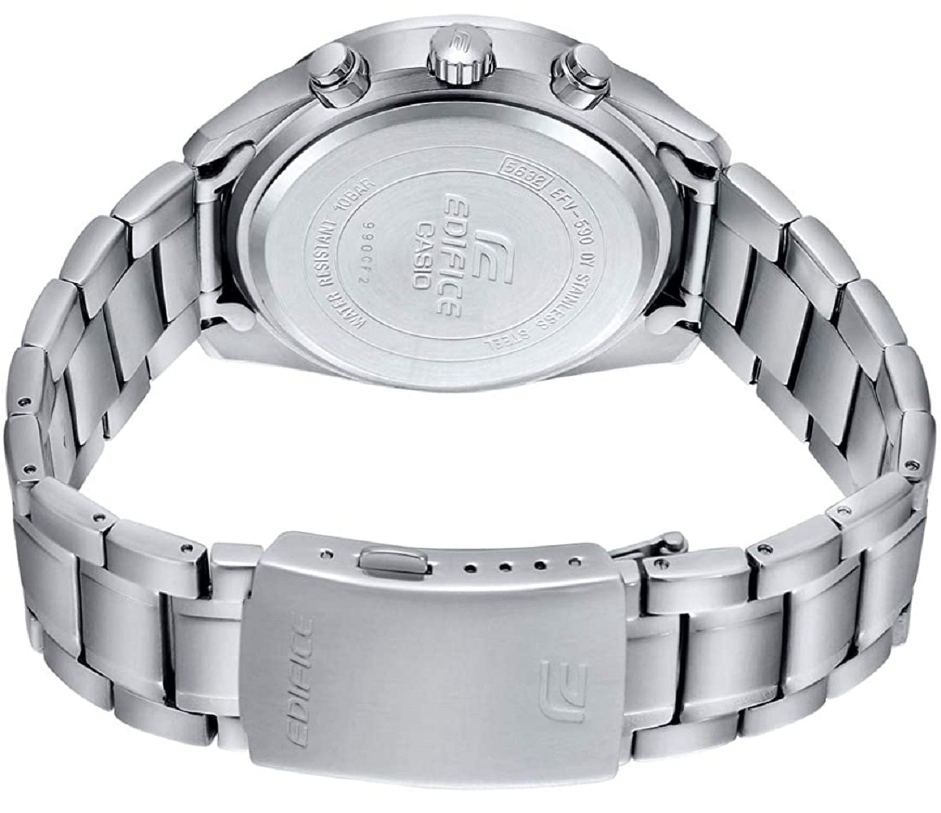 Casio Edifice EFV-590D-1A Chronograph Stainless Steel Strap Watch For Men-Watch Portal Philippines