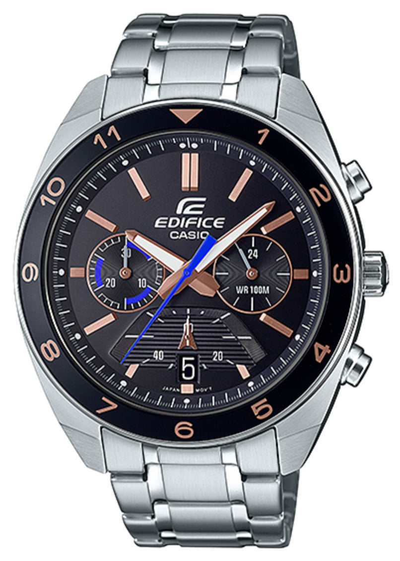 Casio Edifice EFV-590D-1A Chronograph Stainless Steel Strap Watch For Men-Watch Portal Philippines