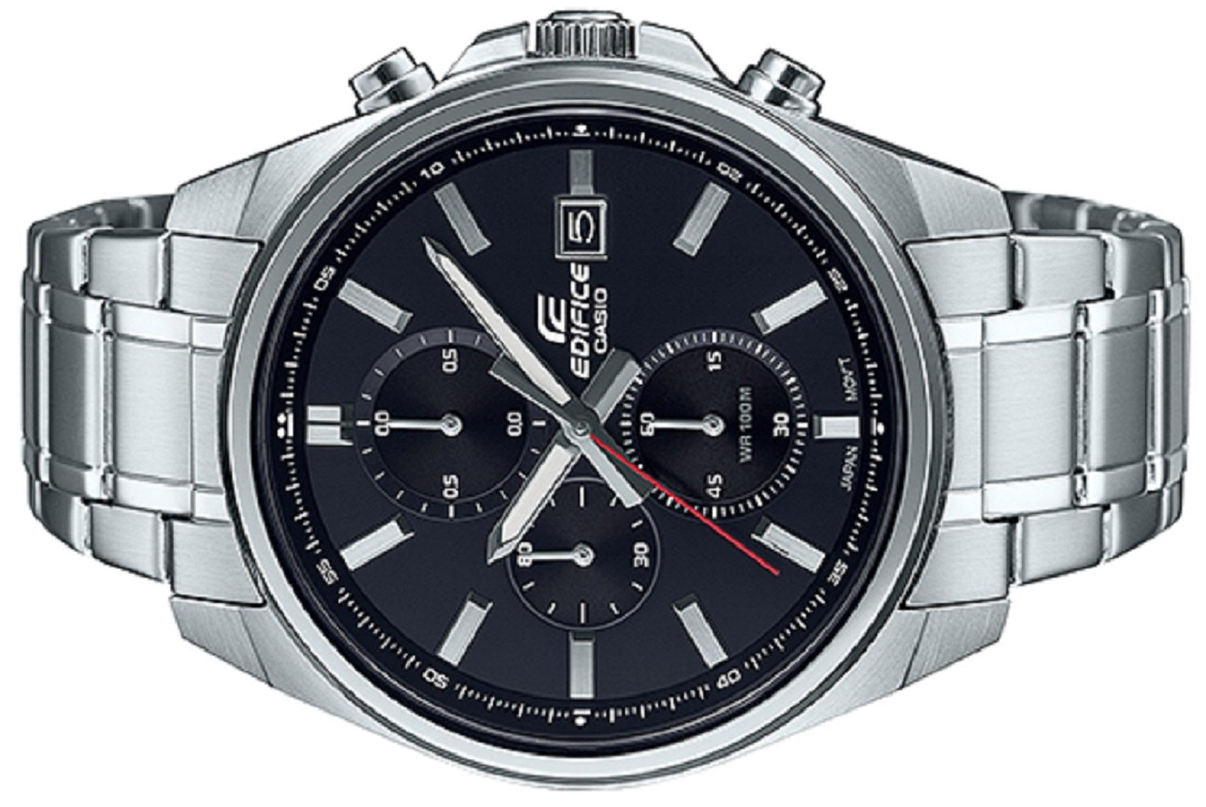 Casio Edifice EFV-610D-1A Chronograph Stainless Steel Strap Watch For Men-Watch Portal Philippines