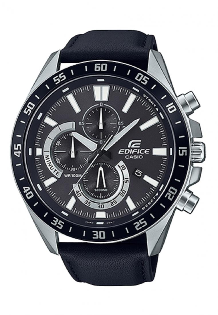 Casio Edifice EFV-620L-1A Chronograph Leather Strap Watch For Men-Watch Portal Philippines