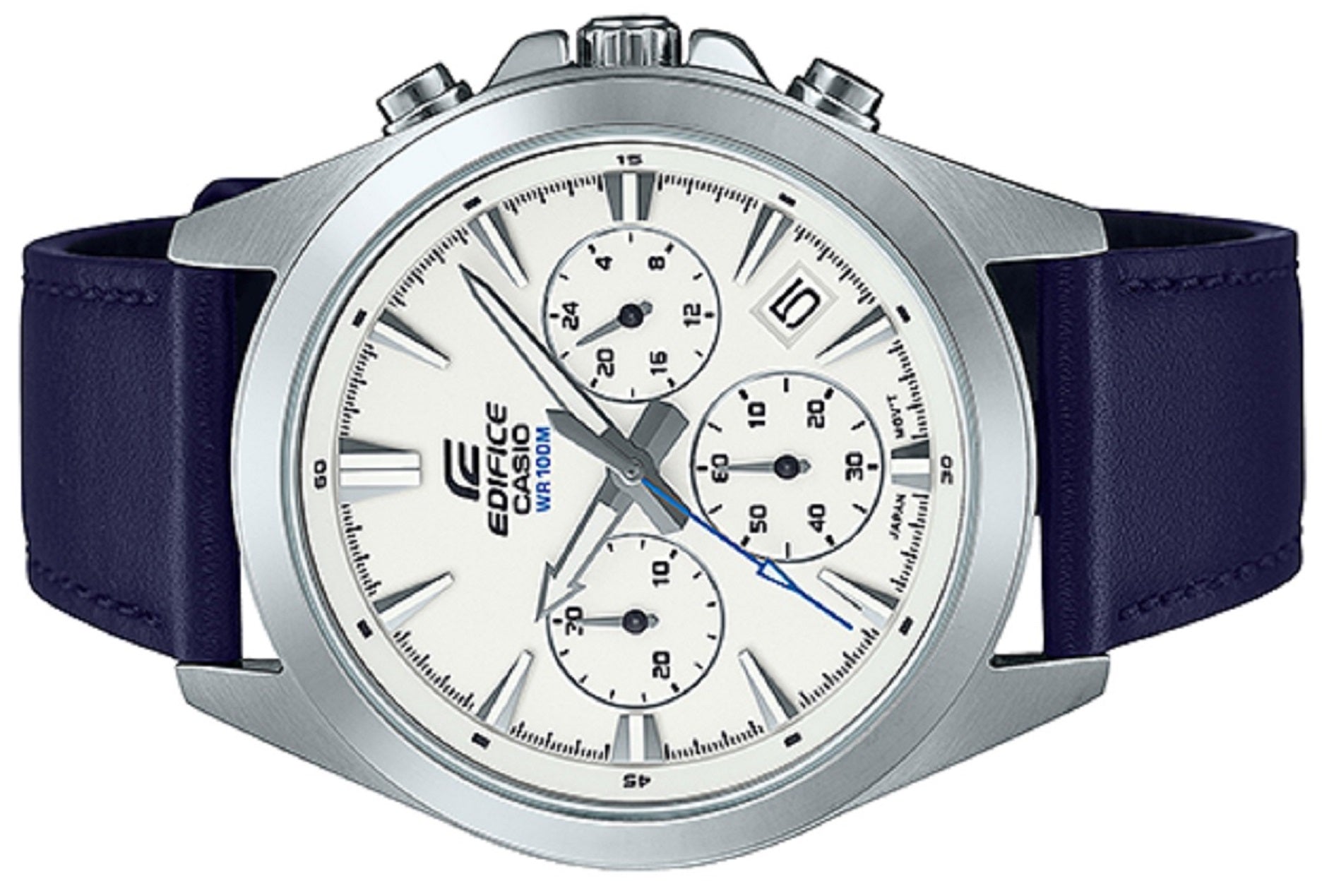 Casio Edifice EFV-630L-7A Chronograph Leather Strap Watch For Men-Watch Portal Philippines