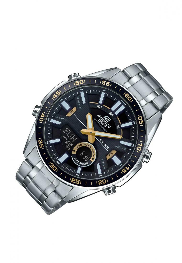 Casio Edifice EFV-C100D-1B Digital Analog Stainless Steel Strap Watch For Men-Watch Portal Philippines
