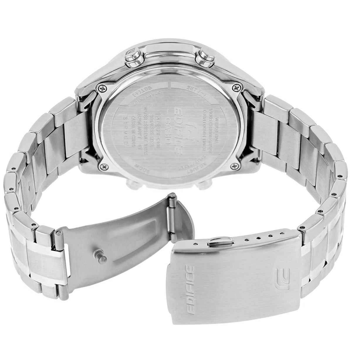 Casio Edifice EFV-C100D-1B Digital Analog Stainless Steel Strap Watch For Men-Watch Portal Philippines