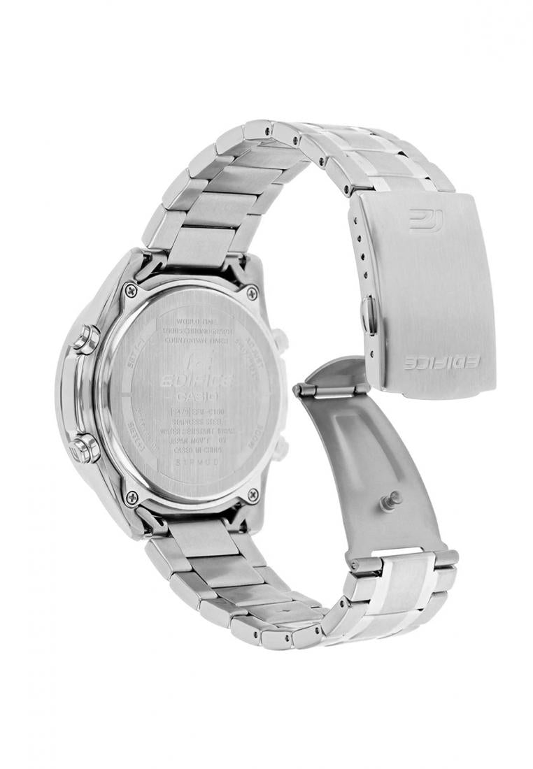 Casio Edifice EFV-C100D-1B Digital Analog Stainless Steel Strap Watch For Men-Watch Portal Philippines