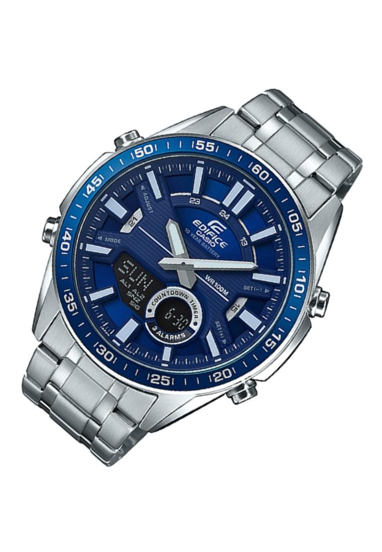 Casio Edifice EFV-C100D-2A Digital Analog Stainless Steel Strap Watch For Men-Watch Portal Philippines