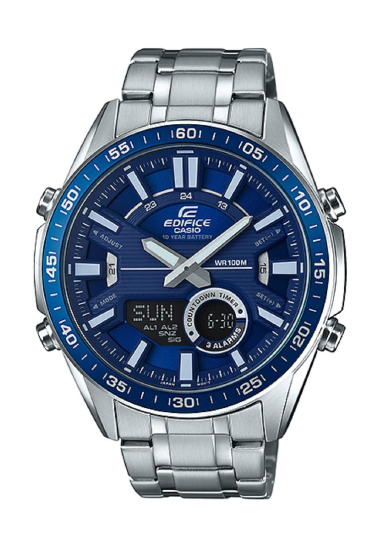 Casio Edifice EFV-C100D-2A Digital Analog Stainless Steel Strap Watch For Men-Watch Portal Philippines