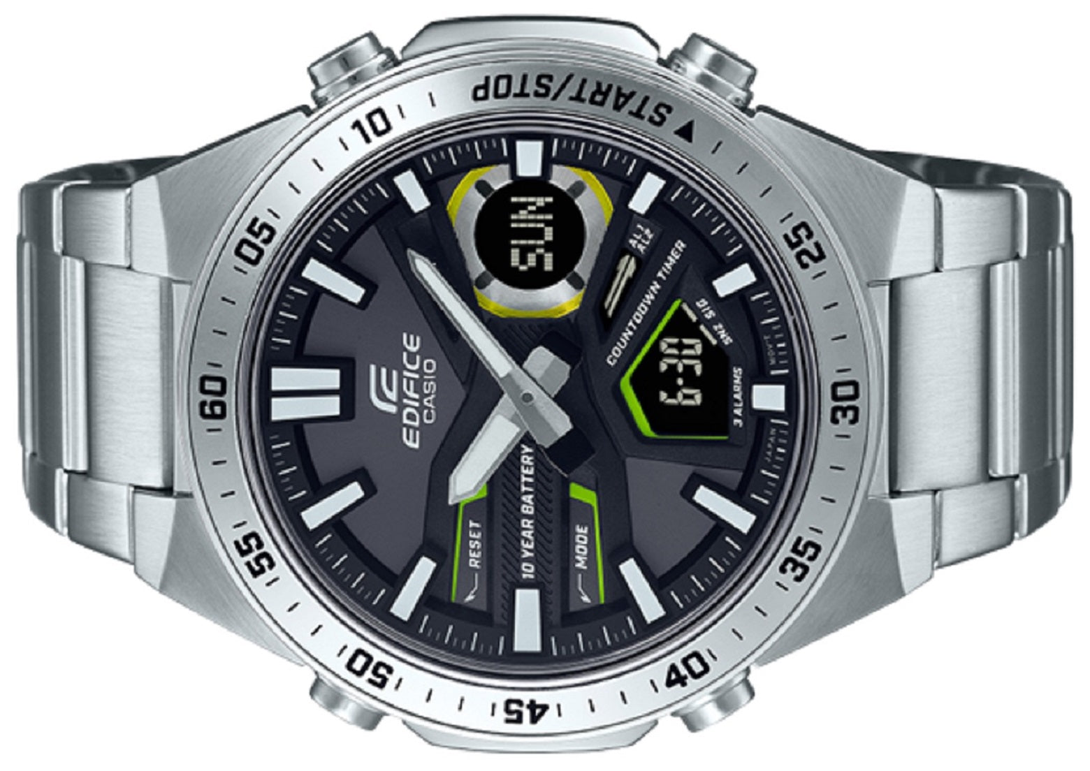 Casio Edifice EFV-C110D-1A3 Digital Analog Stainless Steel Strap Watch For Men-Watch Portal Philippines