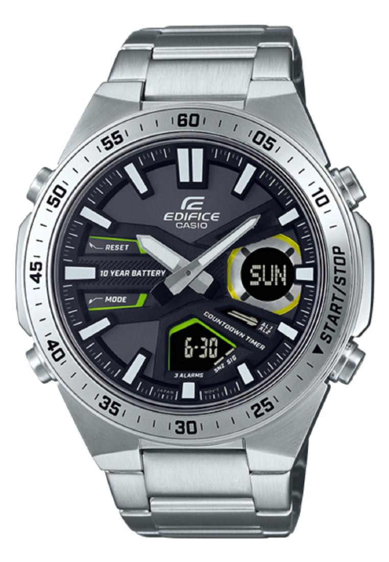 Casio Edifice EFV-C110D-1A3 Digital Analog Stainless Steel Strap Watch For Men-Watch Portal Philippines