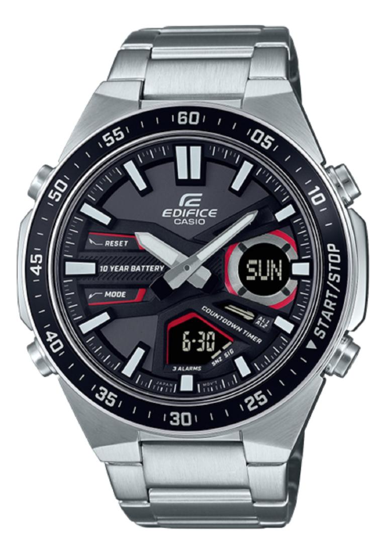 Casio Edifice EFV-C110D-1A4 Digital Analog Stainless Steel Strap Watch For Men-Watch Portal Philippines