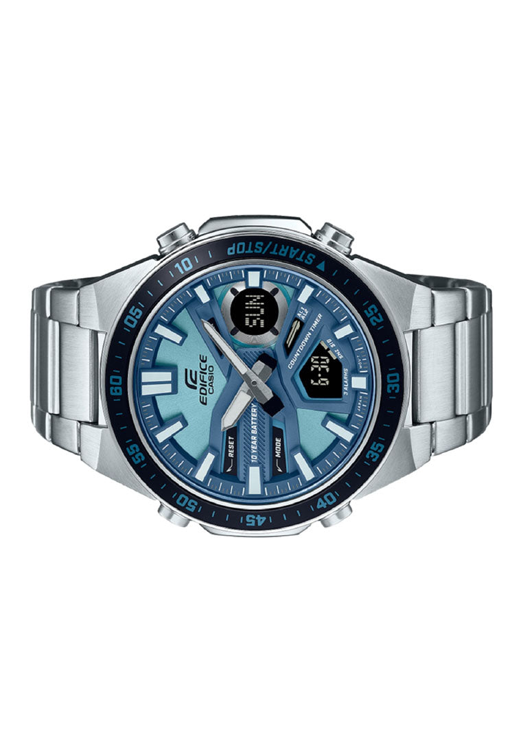 Casio Edifice EFV-C110D-2B Digital Analog Stainless Steel Strap Watch for Men-Watch Portal Philippines