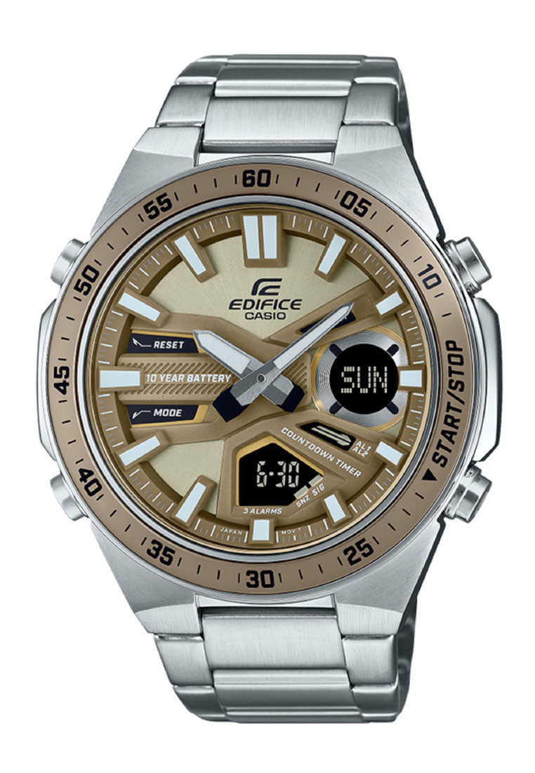 Casio Edifice EFV-C110D-5A Digital Analog Stainless Steel Strap Watch for Men-Watch Portal Philippines