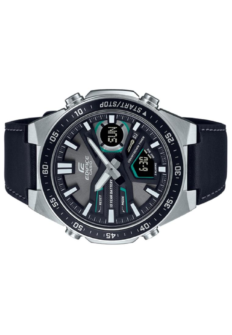Casio Edifice EFV-C110L-1A Digital Analog Leather Strap Watch For Men-Watch Portal Philippines
