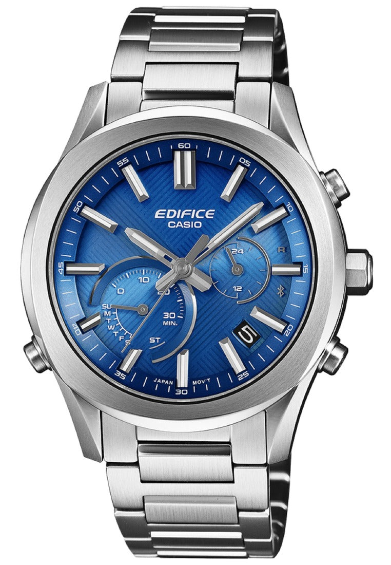 Casio Edifice EQB-1300D-2ADF Stainless Steel Strap Analog Bluetooth Solar Watch for Men-Watch Portal Philippines