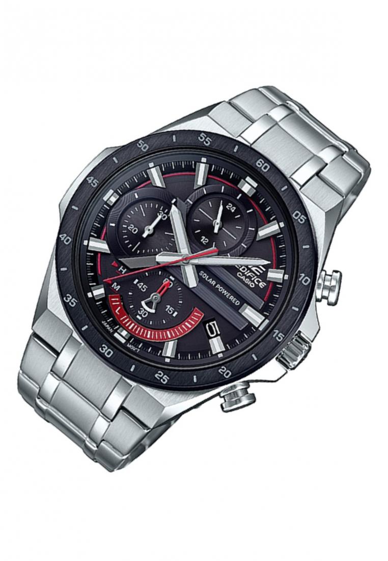 Casio Edifice EQS-920DB-1A Solar Chronograph Stainless Steel Strap Watch For Men-Watch Portal Philippines