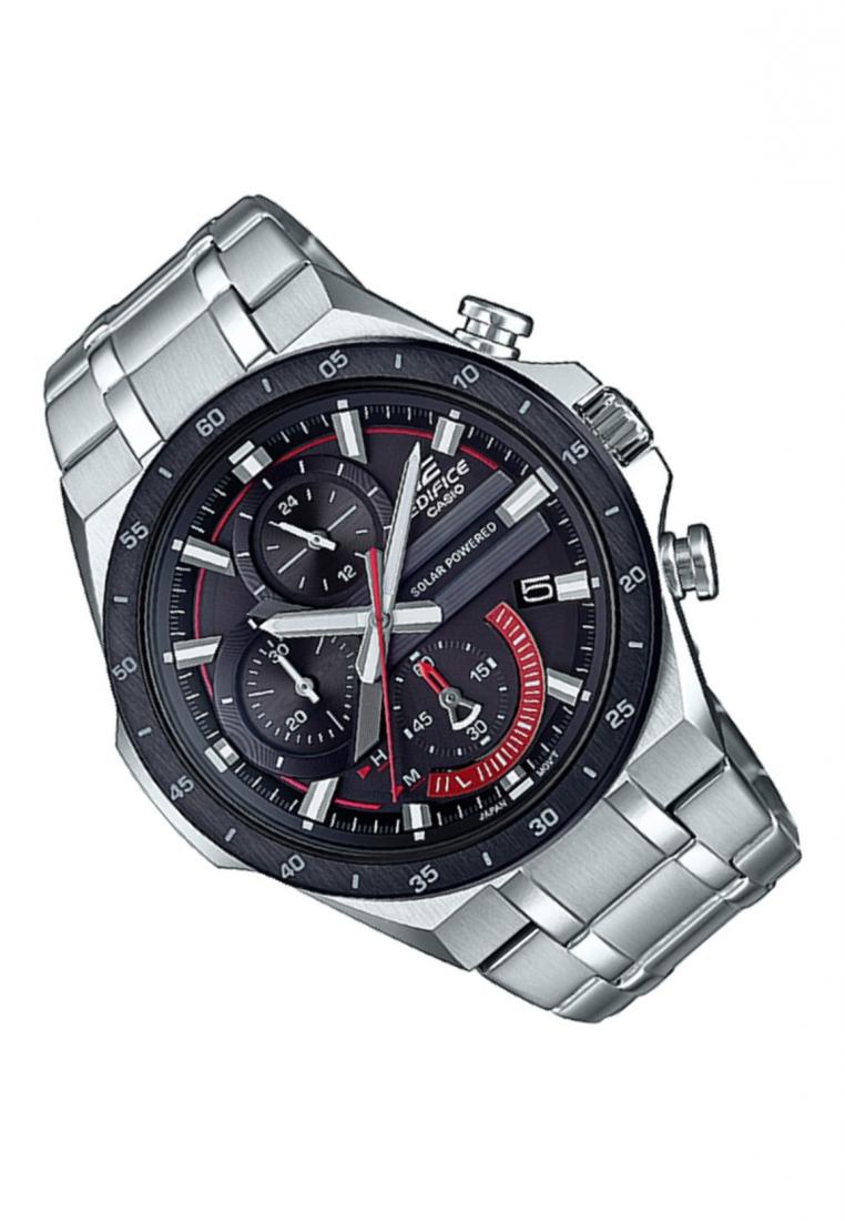 Casio Edifice EQS-920DB-1A Solar Chronograph Stainless Steel Strap Watch For Men-Watch Portal Philippines